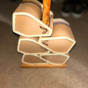 Brown Ceramic Mugs Set